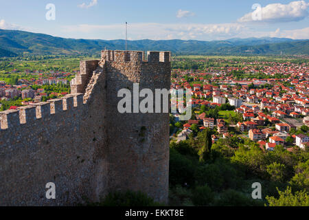 Zar Samuil Festung mit Ohrid Stadtbild, Ohrid, Mazedonien Stockfoto