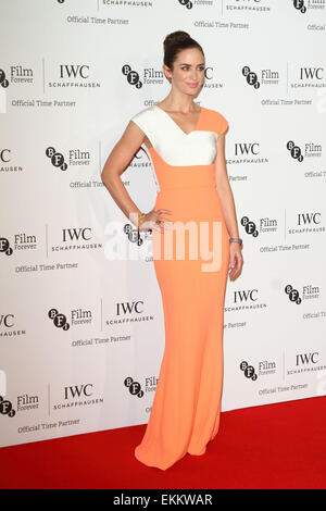 IWC Schaffhausen Galadinner für 57. BFI London Filmfestival im Battersea Evolution, London mit: Emily Blunt wo: London, Vereinigtes Königreich bei: 7. Oktober 2014 Stockfoto