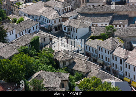 Gjirokaster, eine alte Stadt im Gebirge, UNESCO-Weltkulturerbe, Albanien Stockfoto