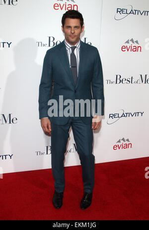 Das beste von mir - Los Angeles Premiere mit: James Marsden Where: Los Angeles, California, Vereinigte Staaten von Amerika bei: 8. Oktober 2014 Stockfoto