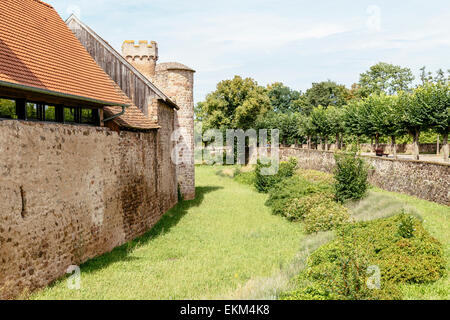 Stadtmauer, Obernai, Elsass, Frankreich Stockfoto