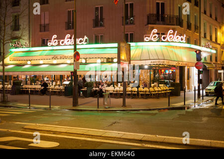 Le Select einen berühmten Café in Montparnasse, Paris Stockfoto