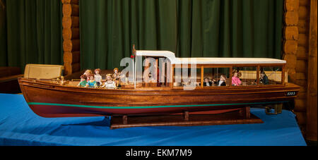 Southport, Merseyside, UK. 12. April 2015. "See Boot ' Local Model Yacht Clubs Exponat auf der Feuchtgebiete und Wildlife Center bei Martin nur über das letzte Wochenende der Osterferien. Stockfoto