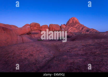 Spitzkoppe Berg im Morgengrauen, Namibia. Stockfoto