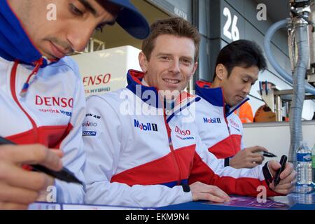 Silverstone im Vereinigten Königreich. 12. April 2015. Langstrecken-WM Runde 1. Toyota Racing Fahrer von Anthony. Bildnachweis: Aktion Plus Sport/Alamy Live-Nachrichten Stockfoto