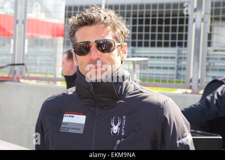 Silverstone im Vereinigten Königreich. 12. April 2015. Langstrecken-WM Runde 1. Hollywood-Schauspieler Patrick Dempsey in der Startaufstellung. Bildnachweis: Aktion Plus Sport/Alamy Live-Nachrichten Stockfoto