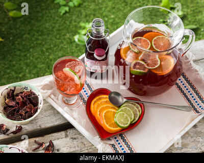 Hibiskus-sangria Stockfoto