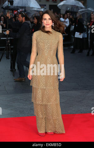 58. BFI London Film Festival: Opening Night - "The Imitation Game" Screening im Odeon Leicester Square - Ankünfte Featuring: Keira Knightley wo: London, Vereinigtes Königreich bei: 8. Oktober 2014 Stockfoto