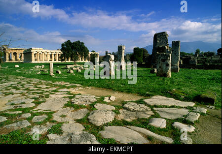 Italien, Kampanien, Paestum, heilige Straße Stockfoto