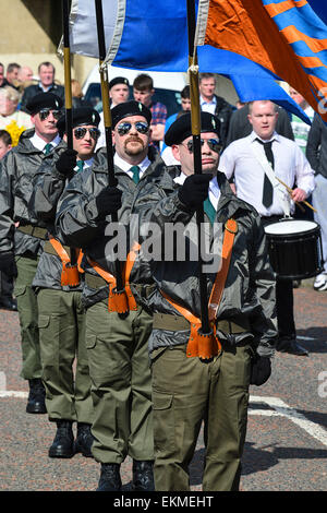 Dissident republikanische Partei Farbe Parade am 32CSM Erinnerung an den Osteraufstand 1916 in Derry, Londonderry Stockfoto