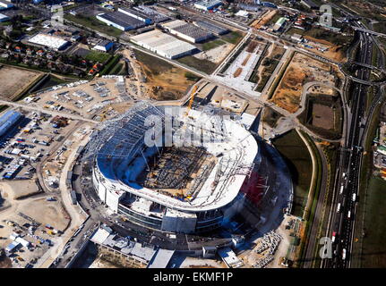 Vue Aerienne Stade des lumières - 07.04.2015 - Nouveau Stade de Lyon de Bau einer Decines.Photo: Jean-Michel Bancet/Icon Sport Stockfoto