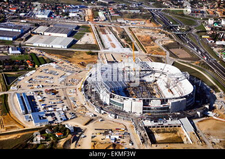 Vue Aerienne Stade des lumières - 07.04.2015 - Nouveau Stade de Lyon de Bau einer Decines.Photo: Jean-Michel Bancet/Icon Sport Stockfoto