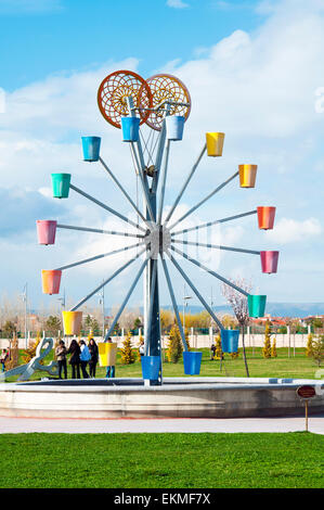 Riesenrad im Lunapark Stockfoto