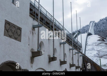 Die Schanze Stadion auf der Website der Olympischen Winterspiele 1936 in Garmisch-Partenkirchen Stockfoto