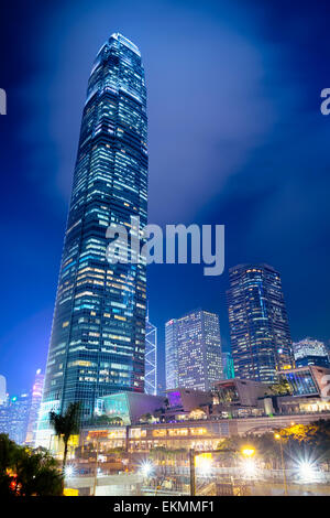 Moderne Bürogebäude im Zentrum von Hongkong. Stockfoto