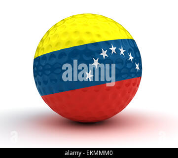 Venezolanische Golfball (isoliert mit Clipping-Pfad) Stockfoto