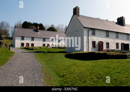 Ehemalige Arbeiter auf dem Land an Blaenavon Eisenhütte, Torfaen, Wales, UK Stockfoto