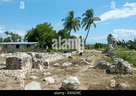 Dominikanische Republik, Südwesten, Azua, Pueblo Viejo, Ruine der Klosterkirche, wo Angeblich der Indianische Nationalheld des L Stockfoto