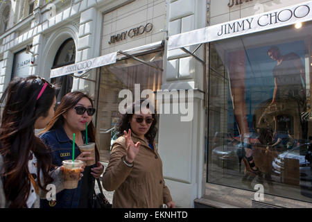 Jimmy Choo, Modegeschäft in Parizska Straße Prag, Old Town, Tschechische Republik Stockfoto