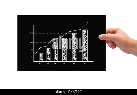Papier mit Diagramm Stockfoto