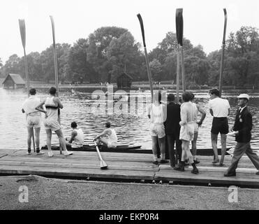 Nachrichten der Welt offener Sprint Meisterschaft Regatta auf der Serpentine, London. 7. August 1959 Stockfoto