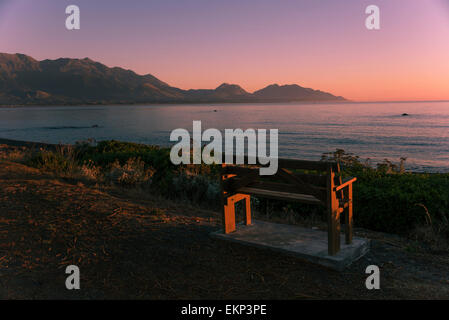 Sonnenaufgang über Kaikoura, Südinsel, Neuseeland. Stockfoto