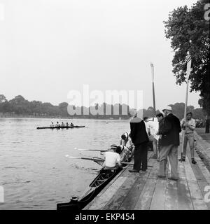 Nachrichten der Welt offener Sprint Meisterschaft Regatta auf der Serpentine, London. 7. August 1959 Stockfoto