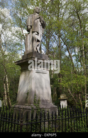 Dr. Isaac Watts Statue Abney Park Cemetery, Stoke Newington, London. Stockfoto