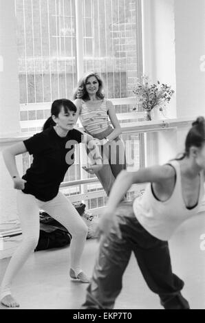 Besitzer der Pineapple Dance Studios Debbie Moore, abgebildet in ihrem Atelier. 20. Oktober 1983. Stockfoto