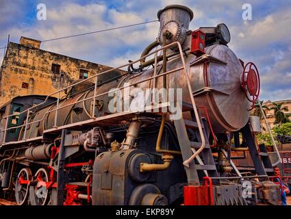 Alte Bahn oder Dampfmaschine in Havanna, Kuba am 19. Dezember 2013 Stockfoto