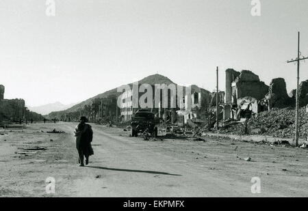 In Ruinen Winter 1994 Afghanistan Kabul Stockfoto