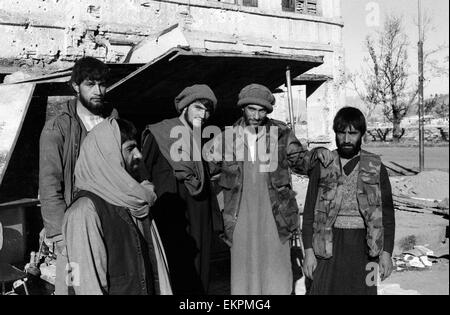 Mudschaheddin im Winter in Afghanistan Kabul 1994 Stockfoto