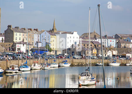 Caernarfon Hafen und den Fluss-Seiont, Gwynedd, Nord-West-Wales, UK Stockfoto