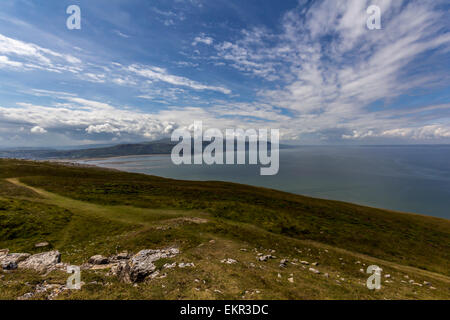 Seelandschaft mit Blick vom Great Orme im Norden von Wales auf der irischen See Stockfoto