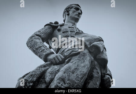 Statue von einem Torero, im Außenbereich der Stadt von Coprdoba, Spanien Stockfoto