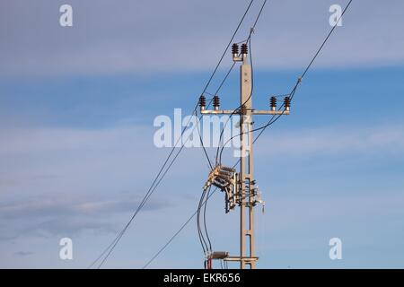 elektrische Leitungen Stockfoto