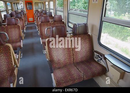 Zug-Interieur Stockfoto