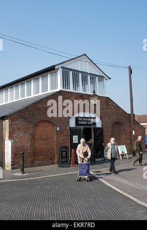 Die Shambles Markthalle in Devizes Stockfoto