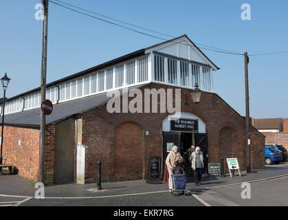 Die Shambles Markthalle in Devizes Stockfoto