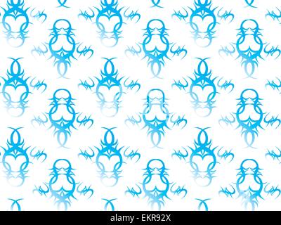 Vektor dunkel blaue Muster auf weißem Hintergrund Stock Vektor