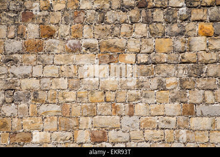 Englische mittelalterliche Burgmauer, England Stockfoto