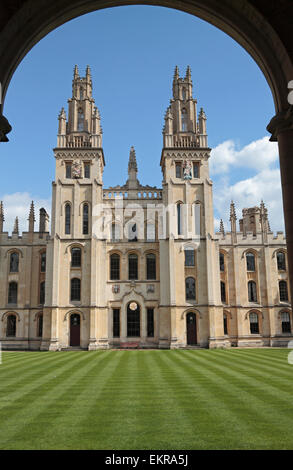 Am All Souls College in Oxford, Oxfordshire, Vereinigtes Königreich. Stockfoto