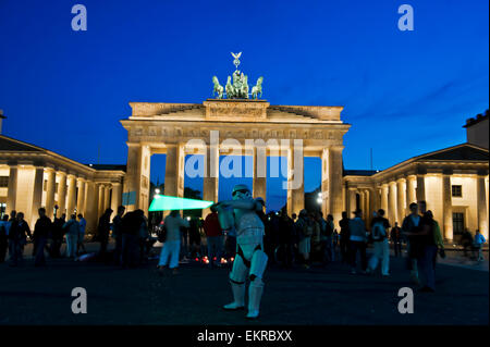 Brandenburger Tor Brandenburger Turm Twilight Berlin Deutschland Europa Stockfoto