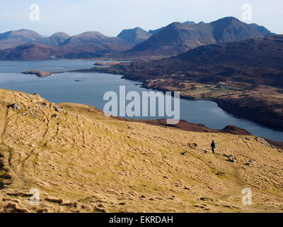 südlich von Ben Tianavaig, Skye, Schottland anzeigen Stockfoto