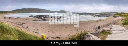 Derrynane Strand Panorama, Caherdaniel, Killarney, County Kerry, Irland Stockfoto