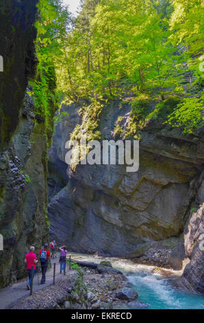 Partnachklamm. in der Nähe der Besuchereingang. Stockfoto