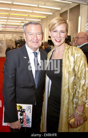 Der 50. Chicago International Film Festival Opening Night roten Teppich Zeremonie für den Film "Fräulein Julie" Harris Theater am 9. Oktober 2014 Featuring: Michael Kutza, Grace McPhillips wo: Chicago, Illinois, USA bei: 9. Oktober 2014 Stockfoto