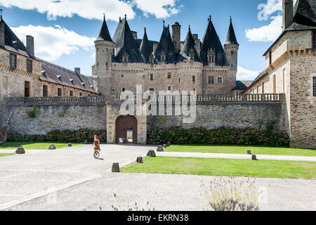 Schloss im Jumilhac-le-Grand Stockfoto