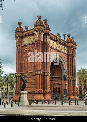 Arco del Triunfo Barcelona Triumph Bogen, Spanien Stockfoto