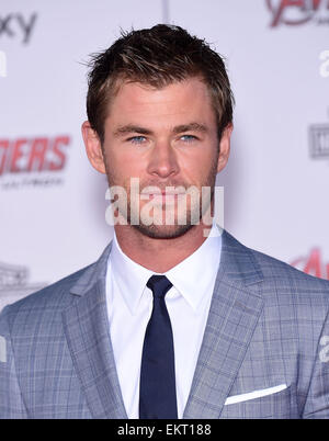 Hollywood, Kalifornien, USA. 13. April 2015. Chris Hemsworth kommt für des Wunder "Avengers: Age of Ultron'' Weltpremiere auf der Dolby Theater. Bildnachweis: Lisa O'Connor/ZUMA Draht/Alamy Live-Nachrichten Stockfoto